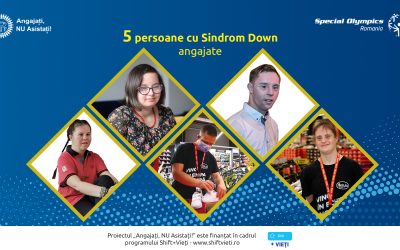 125 de persoane cu Sindrom Down au fost instruite și 5 persoane au fost angajate în cadrul programului ”Angajați, NU Asistați!” derulat în 15 județe din țară